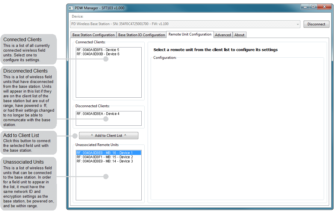 PDW90 wireless base station connect to a PC with a USB connection